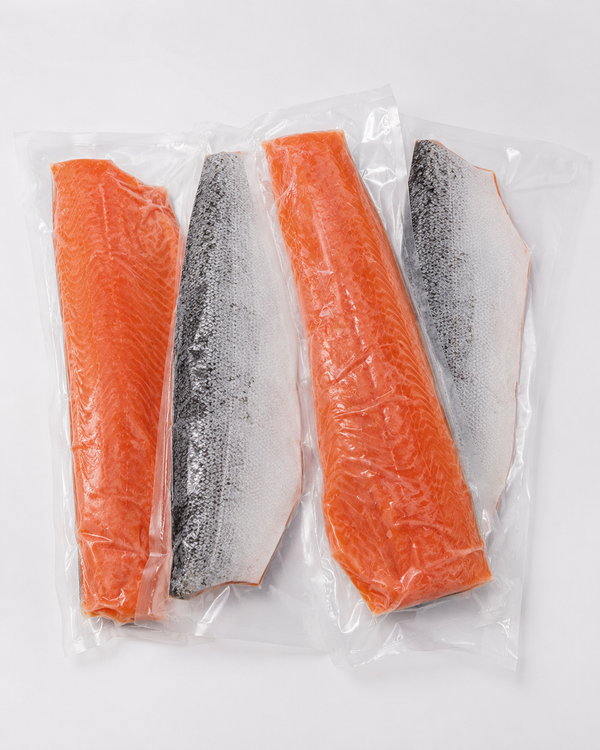 Filete de Salmón Coho con Piel Industrial B